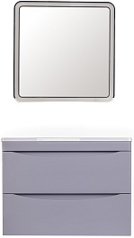 Style Line Мебель для ванной Бергамо Мини 70 подвесная серая Люкс антискрейтч Plus – фотография-1